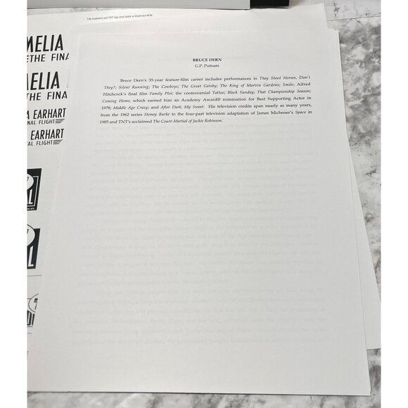 TNT Movie Press Kit Amelia Earhart The Final Flight Rutger Hauer Diane Keaton - Picture 8 of 11